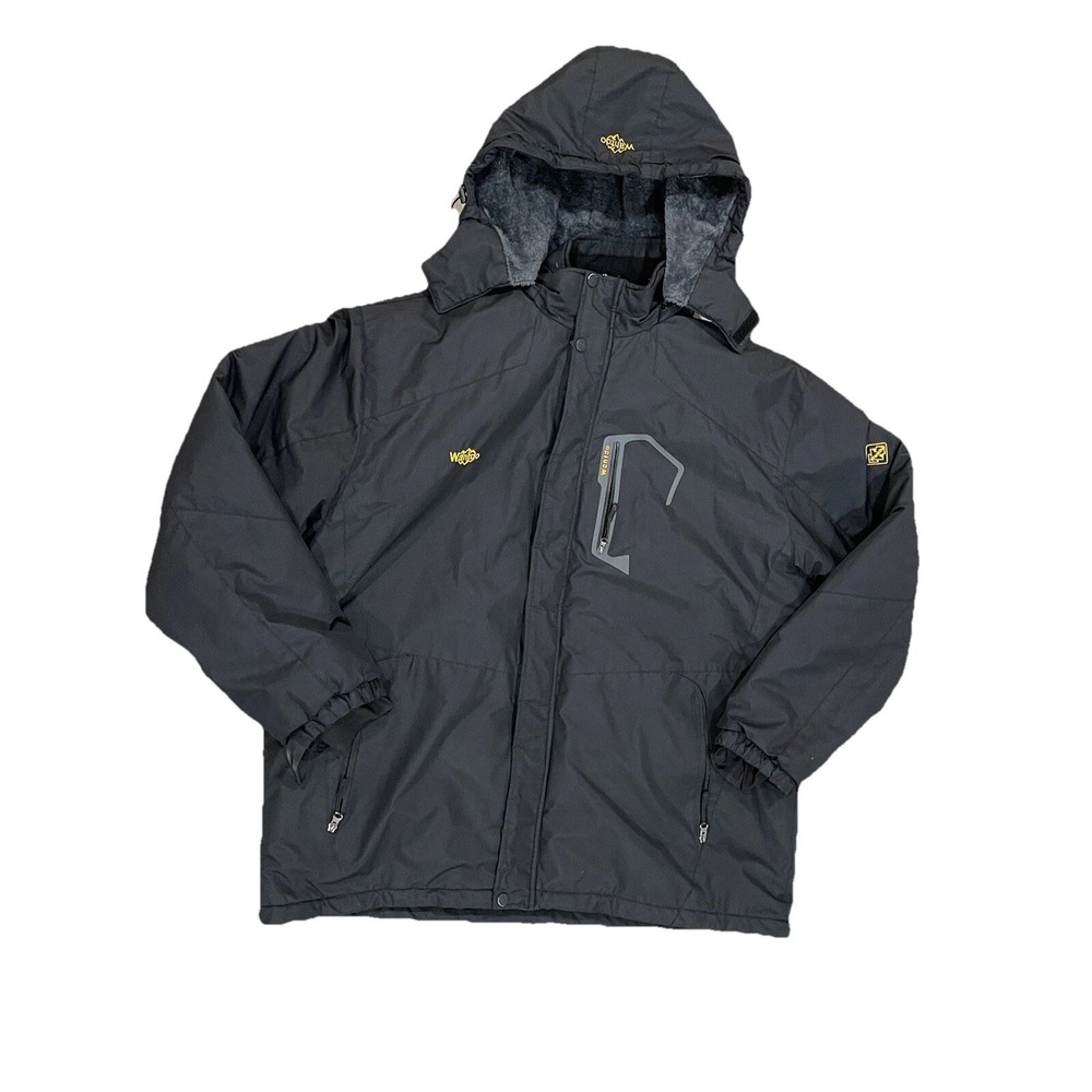 Wantdo Men's 3XL Windbreaker Jacket Coat with Removable Hood With FurWinter Coat